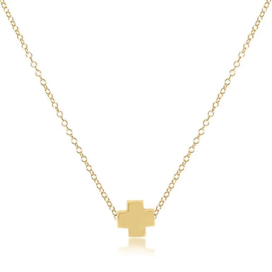 E Newton 16” Gold Cross Signature Necklace
