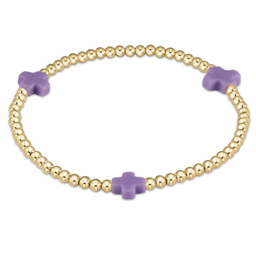 ENewton Purple Signature Cross Bracelet