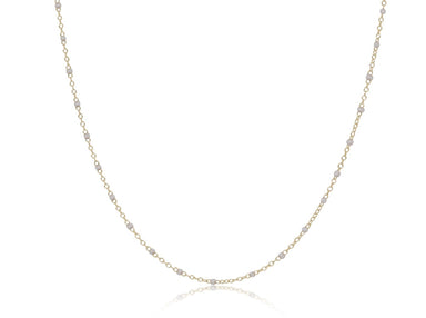 ENewton 15" Choker 2mm Gold Pearl Simplicity Necklace