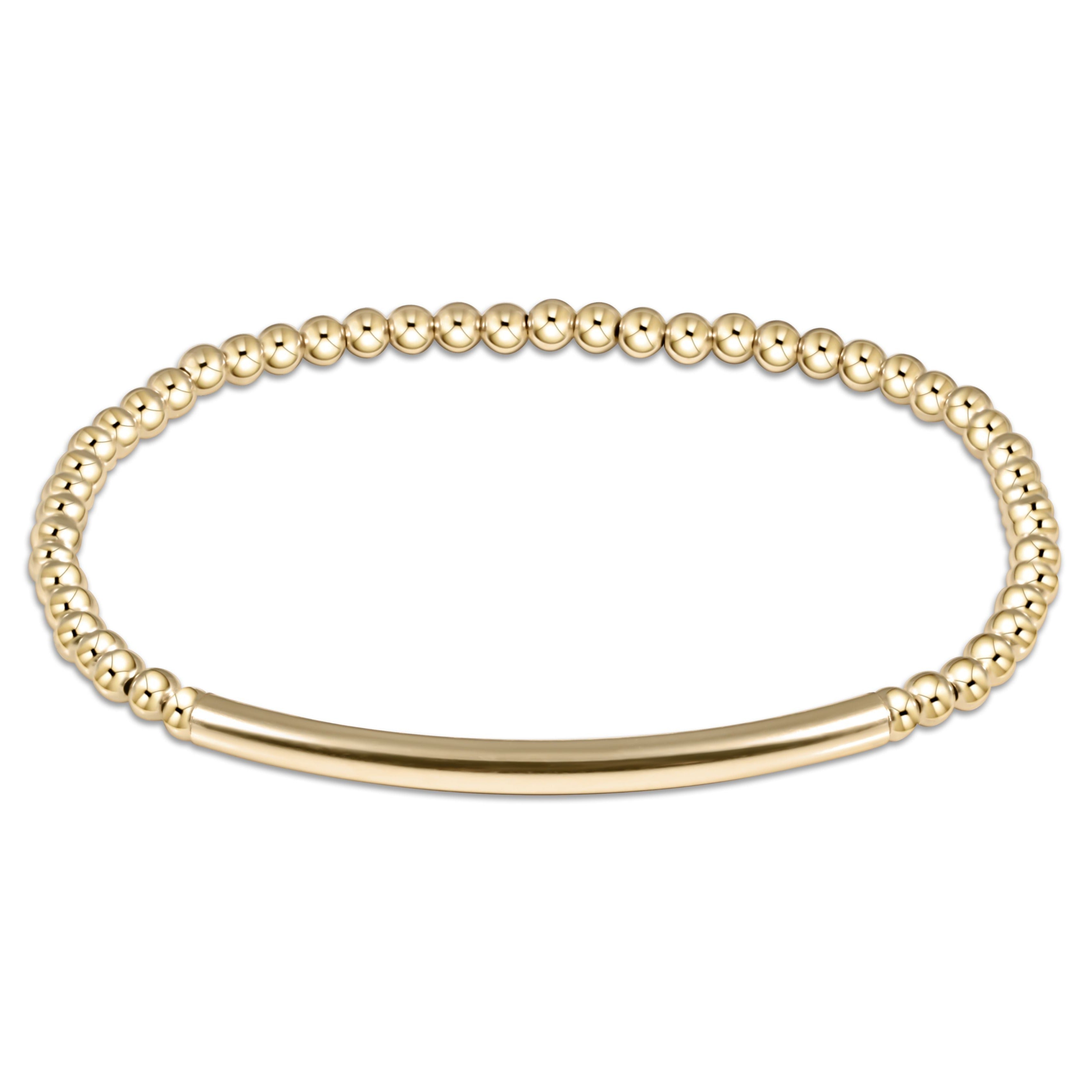 ENewton Bliss Bar 3mm Classic Gold Bracelet