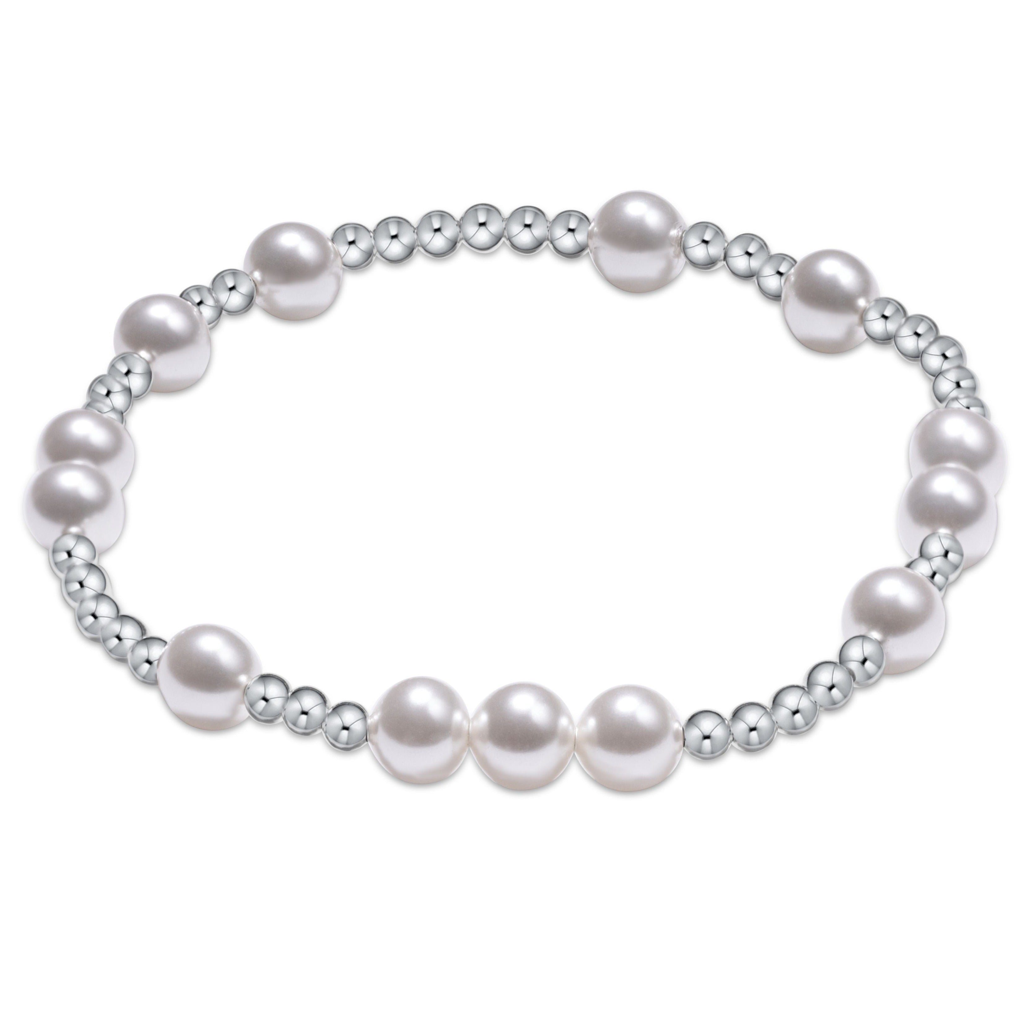 ENewton *Extends* Hope Unwritten Pearl Sterling 6mm Bead Bracelet