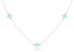 ENewton 17" Choker Turquoise Signature Cross Gold Simplicity Necklace