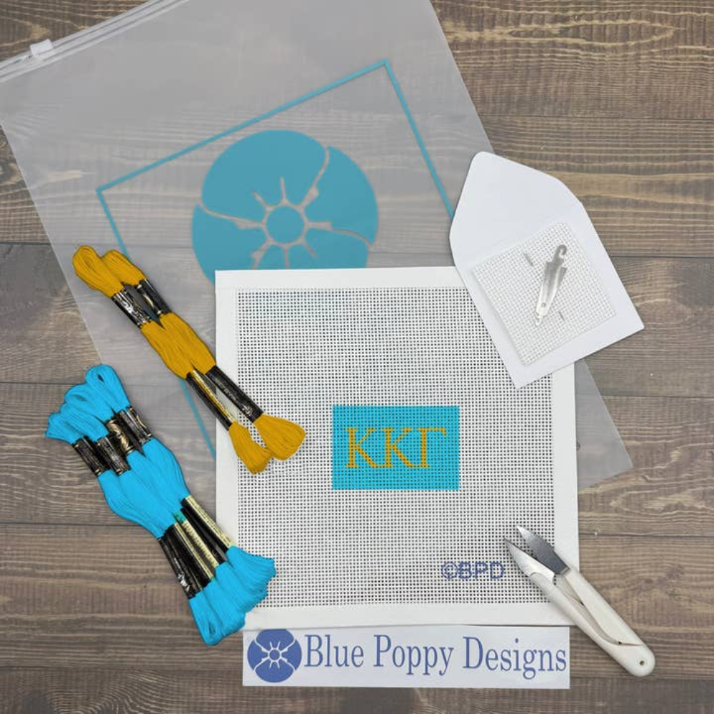 Kappa Kappa Gamma 3x2 Needlepoint Kit