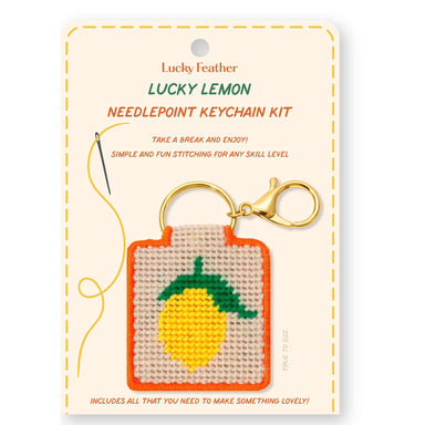 Lemon Needlepoint Keychain Kit