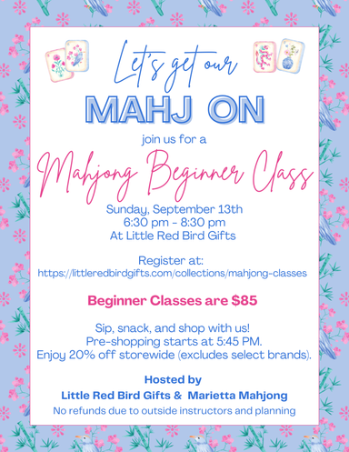 Mahjong Beginners Class - Sept 13th