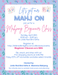 Invitation to a Mahjong beginner class with floral border