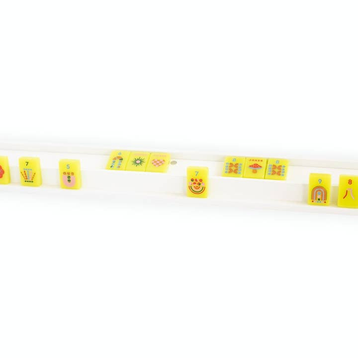 Mahjong Racks & Pushers Set of 4 - White 