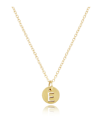 16" Necklace E Respect Small Gold Disc