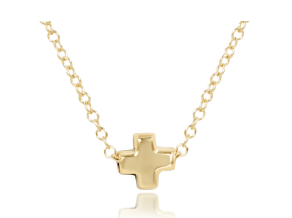 ENewton 16" Necklace Small Gold Signature Cross 