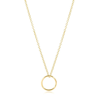 ENewton 16" Gold Halo Necklace 