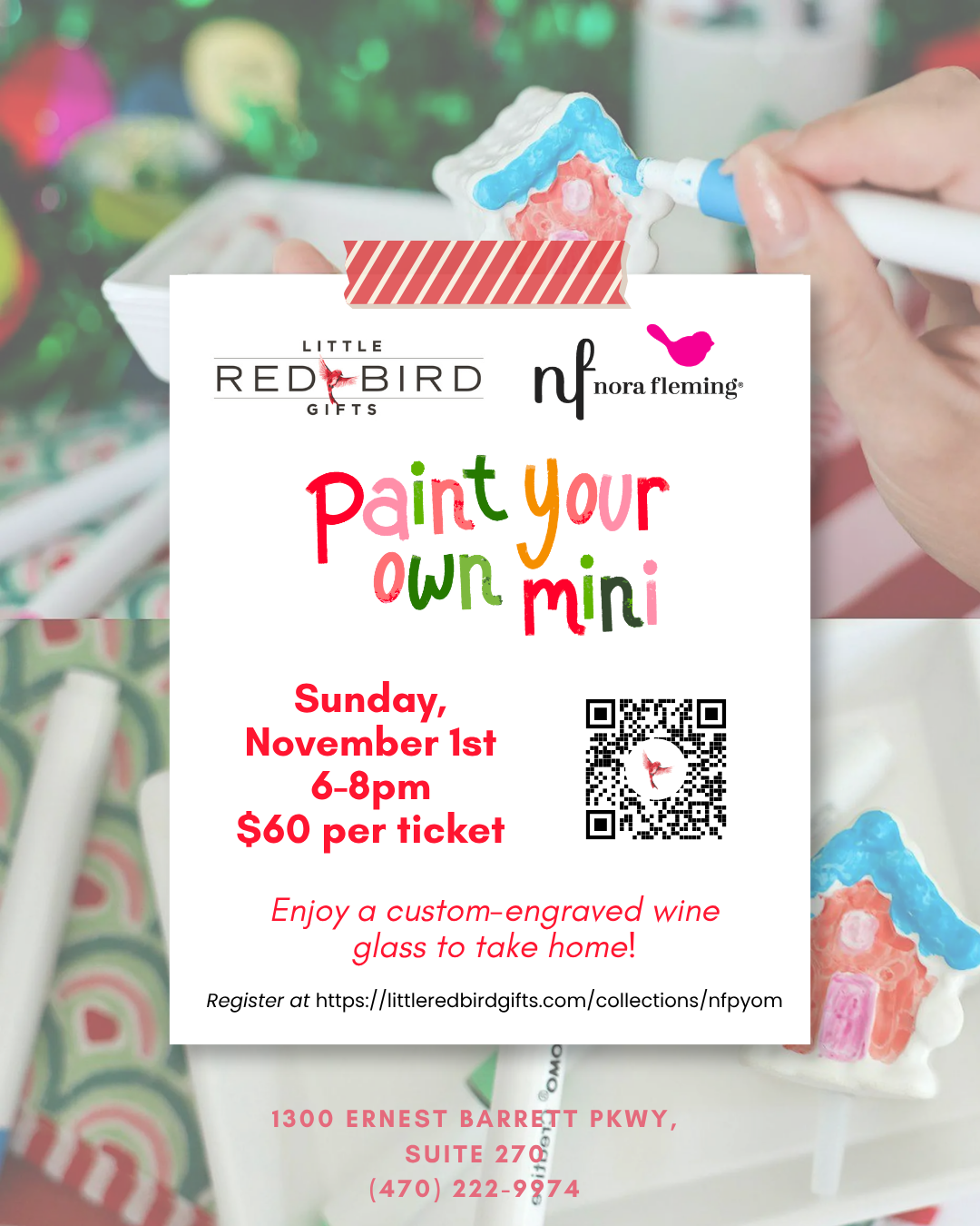 Nora Fleming Paint Your Own Mini - Sunday, November 1st