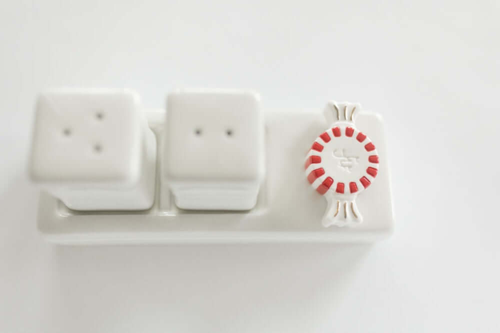 Nora Fleming Peppermint Dreams Mini and Salt and Pepper Shaker
