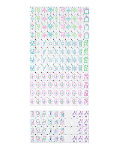 Sheet of stickers with various designs on a white background