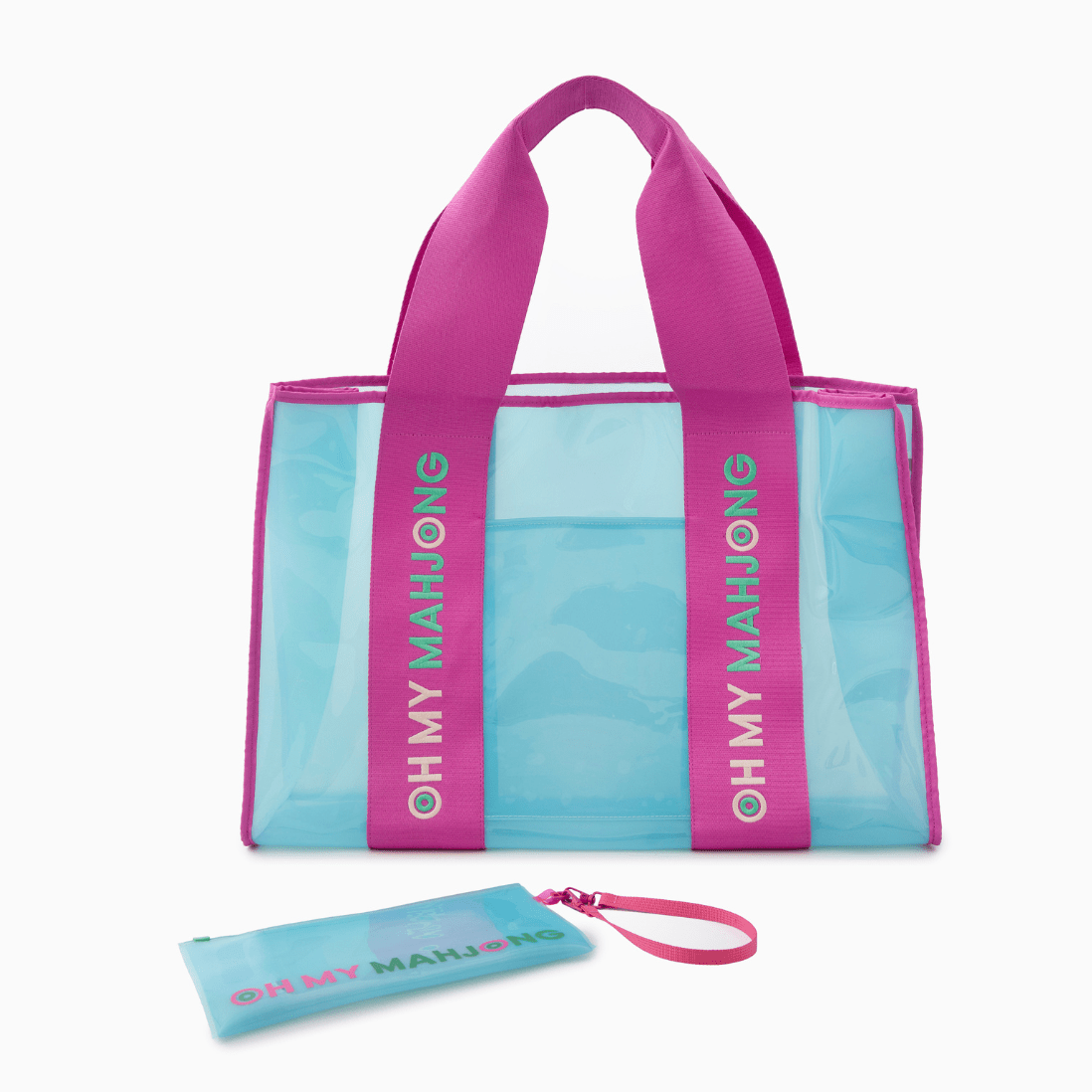 Oh My Mahjong Blue Beach Bag
