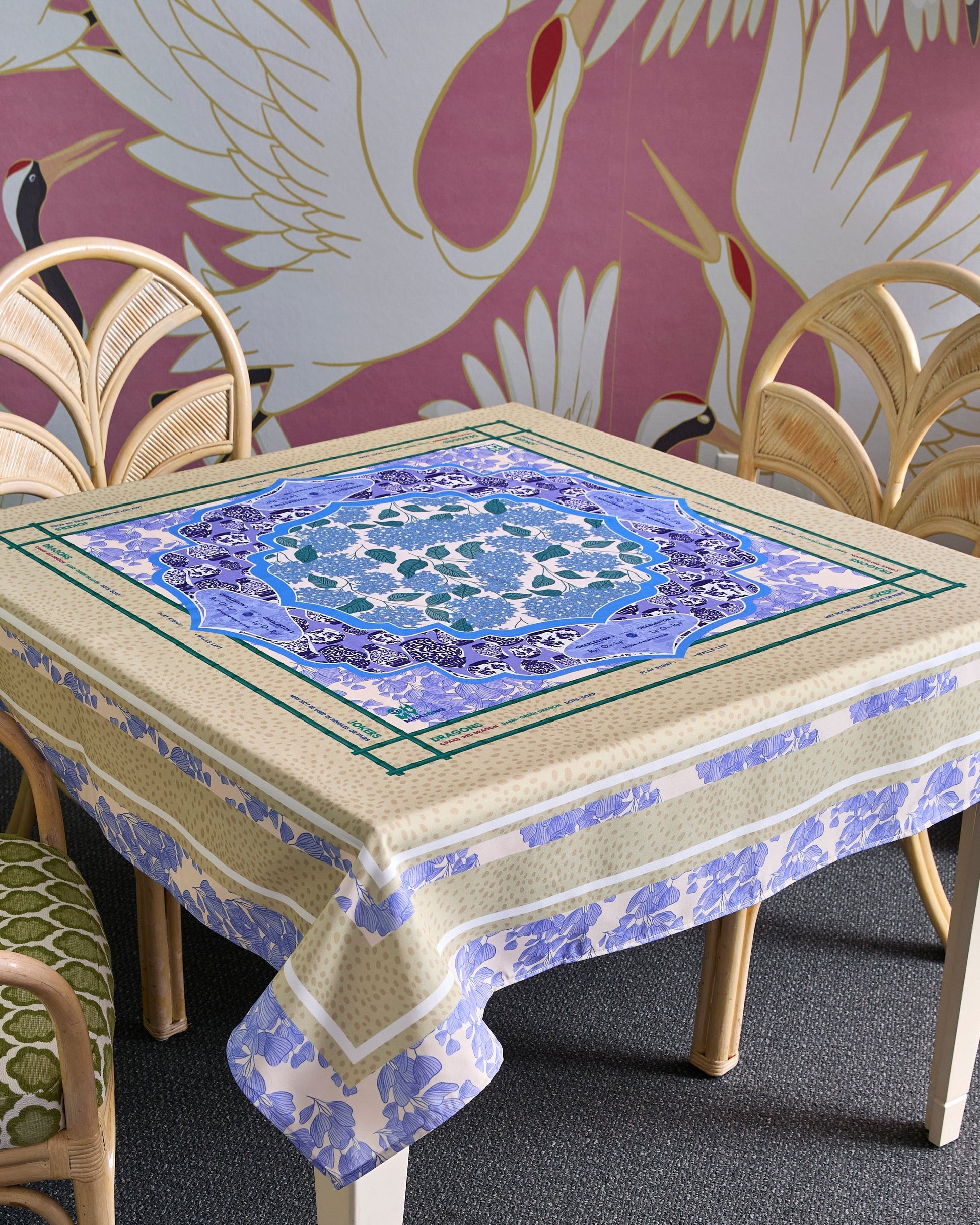 Oh My Mahjong Flora Mahjong Tablecloth