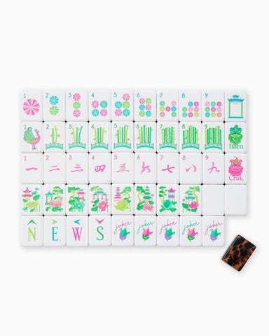 Set of colorful children's tiles with cartoon designs on a white background