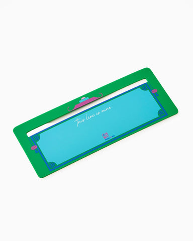 A green line finder for Mahjong games with a visible turquoise section and pink accents.