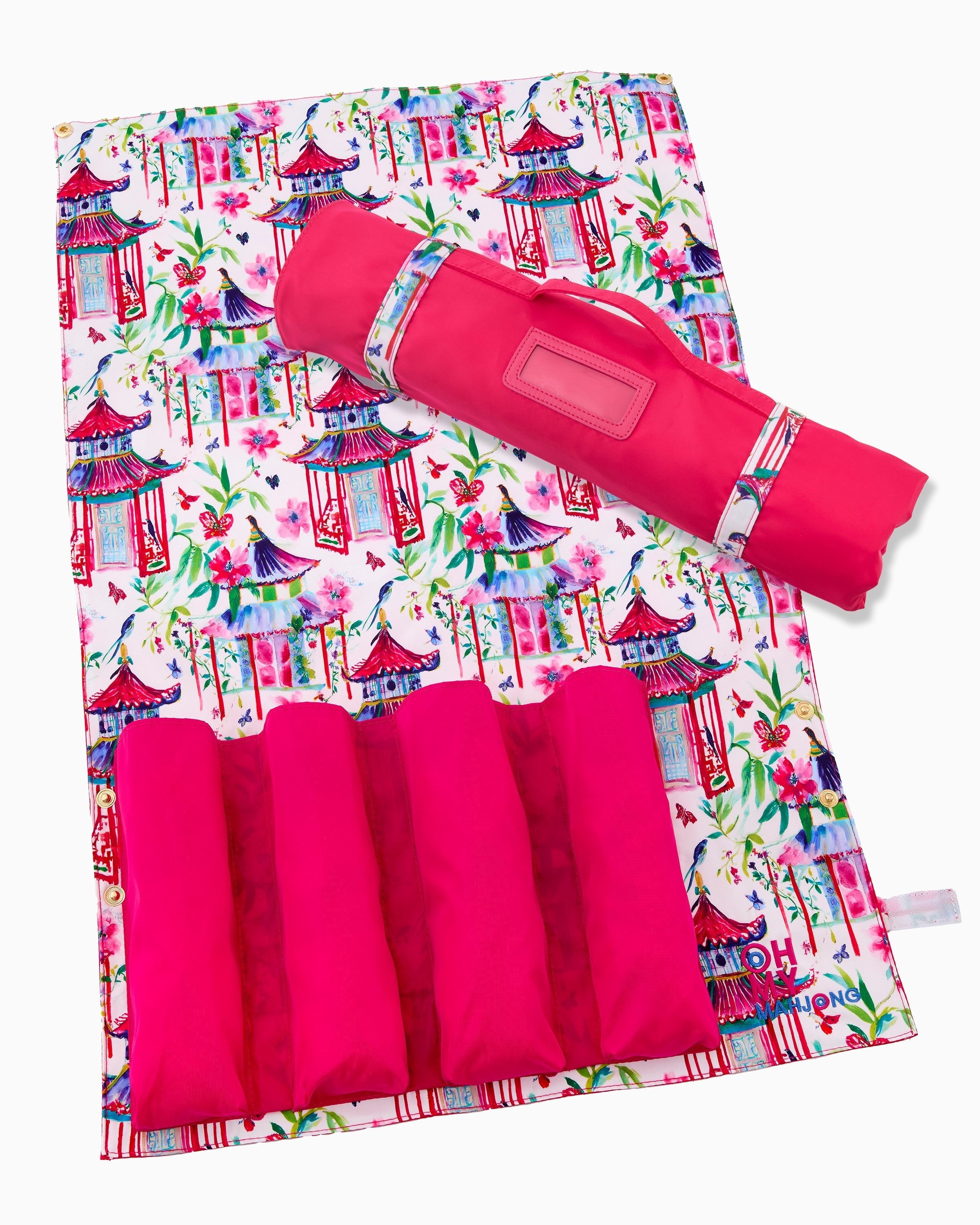 Oh My Mahjong Hot Pink Rack Storage Bag