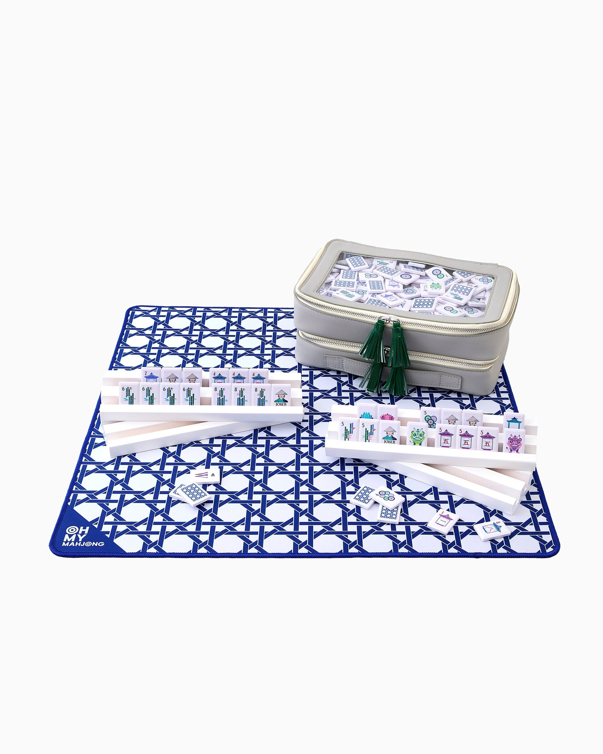 Oh My Mahjong Mini Blue Cane Mat