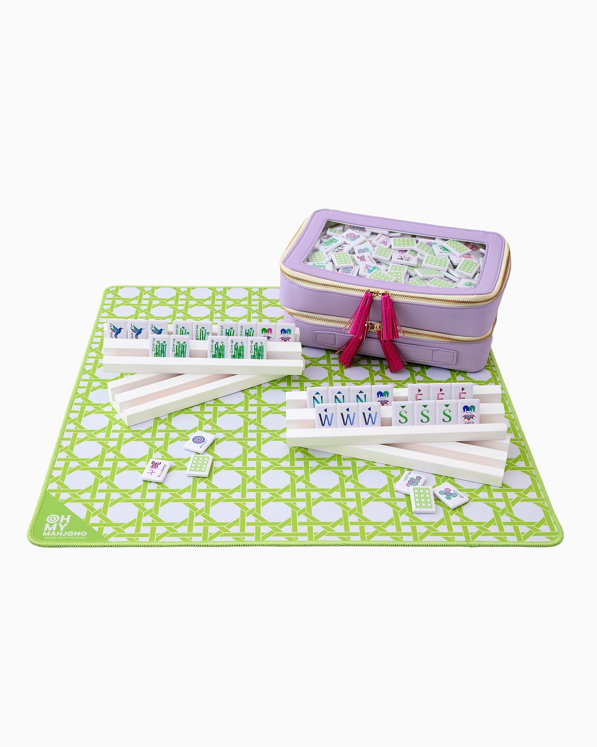 Oh My Mahjong Mini Green Cane Mat 