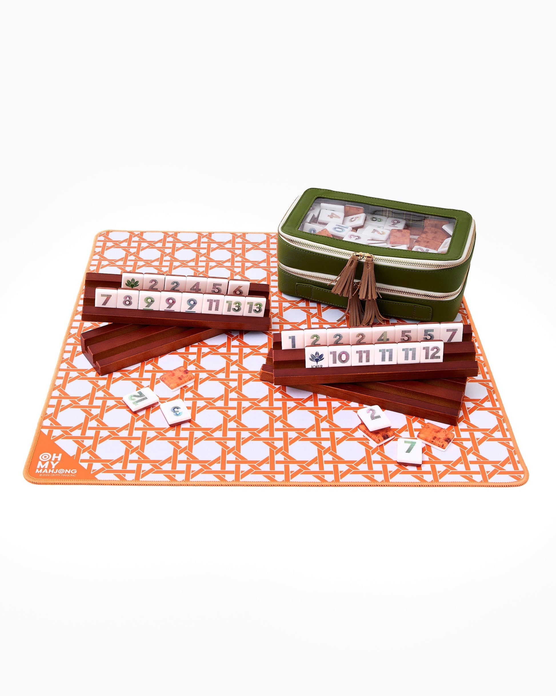 Oh My Mahjong Mini Orange Cane Mat
