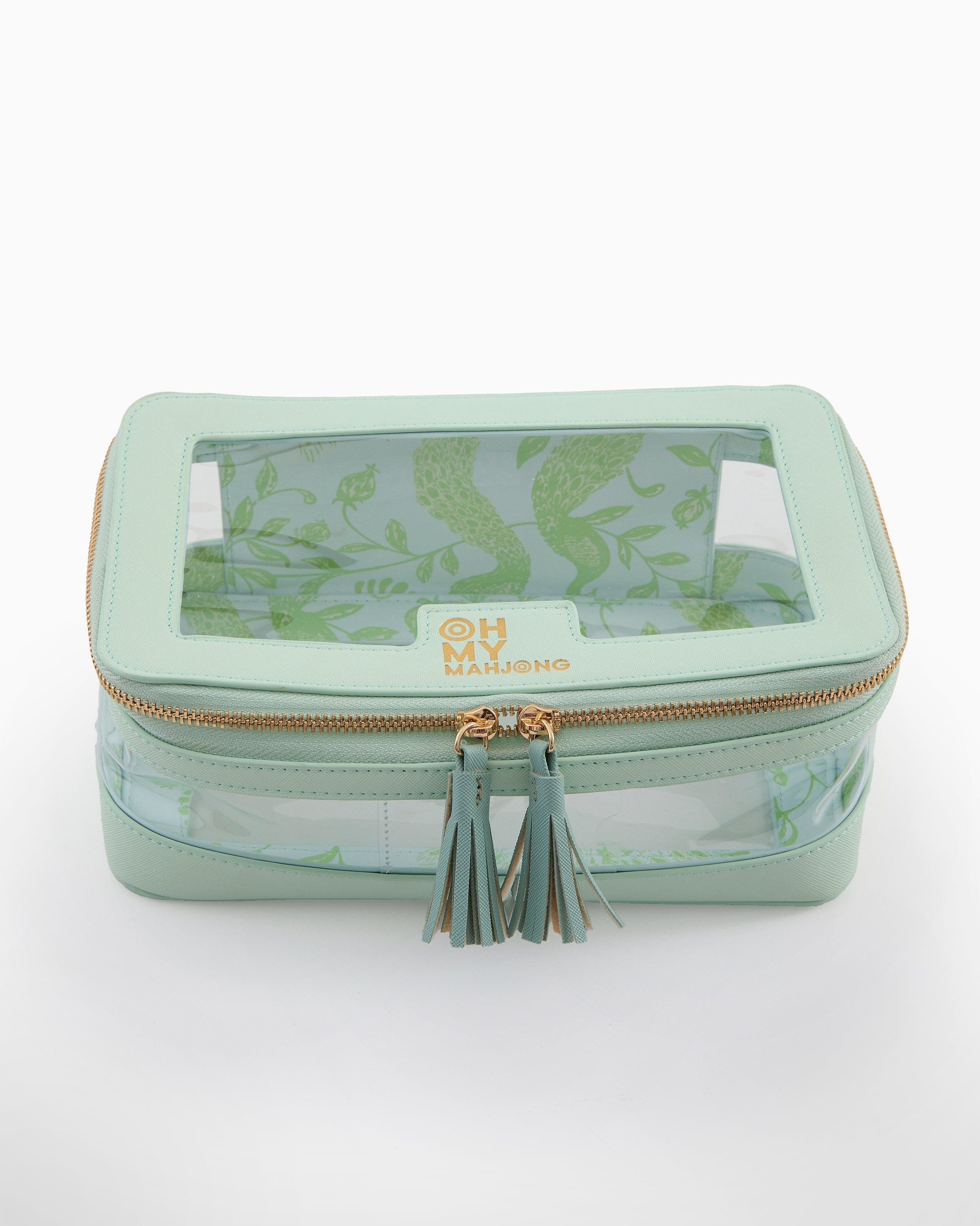 Oh My Mahjong Mint Tile Storage Bag