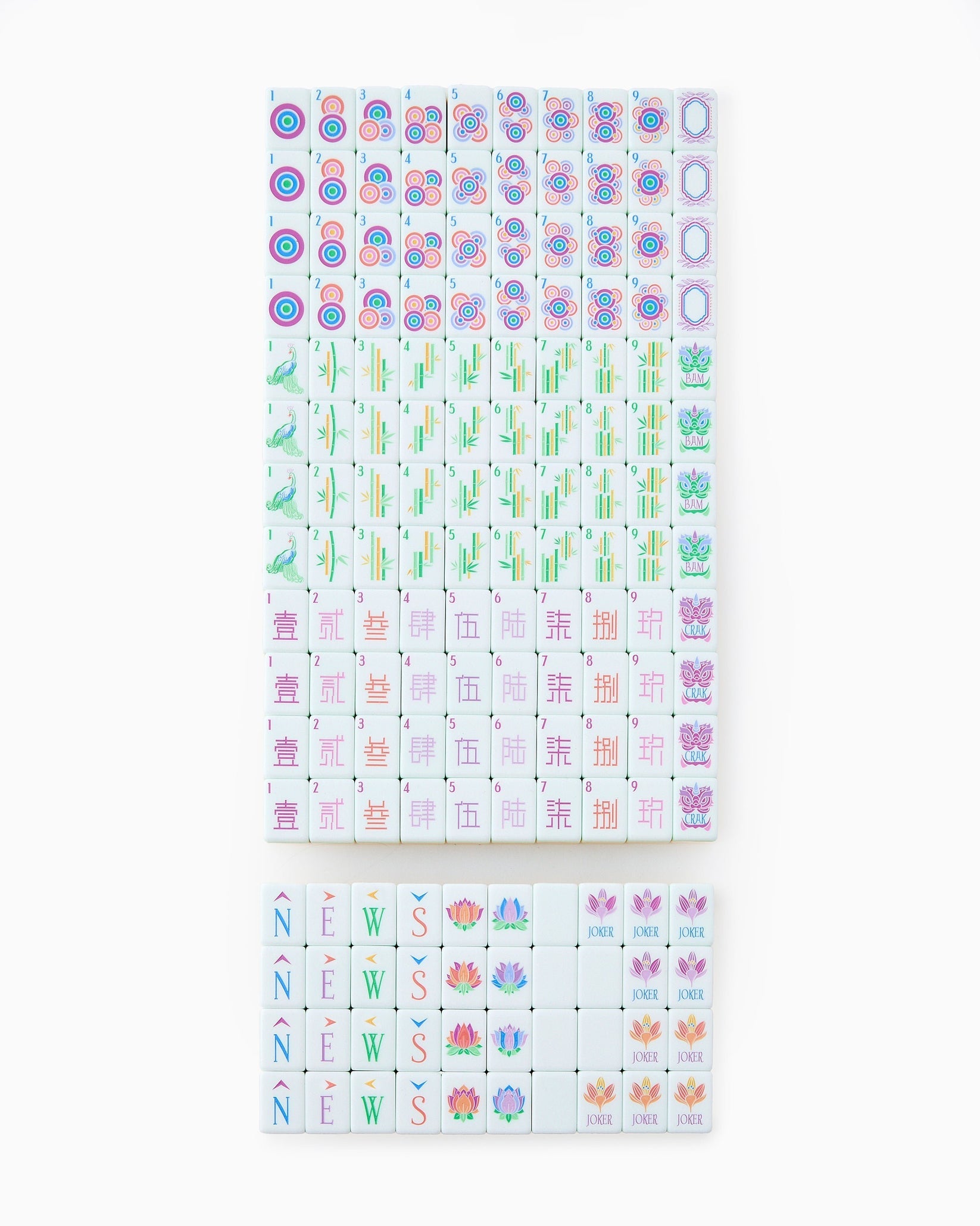 Two sheets of colorful stickers with various designs on a white background