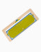 Rectangular green board with blue accents on a white background