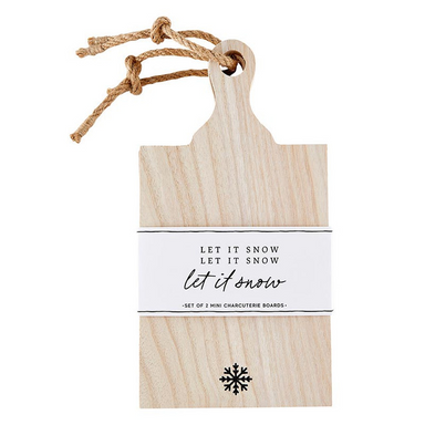 Paulownia Wood Boards - Mini - Let It Snow