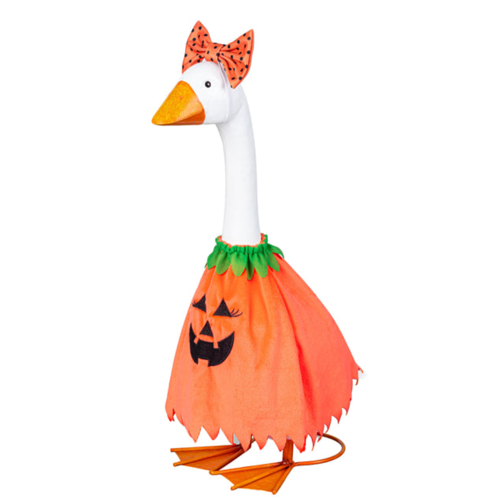 Porch Goose Outfit, Pumpkin Poncho