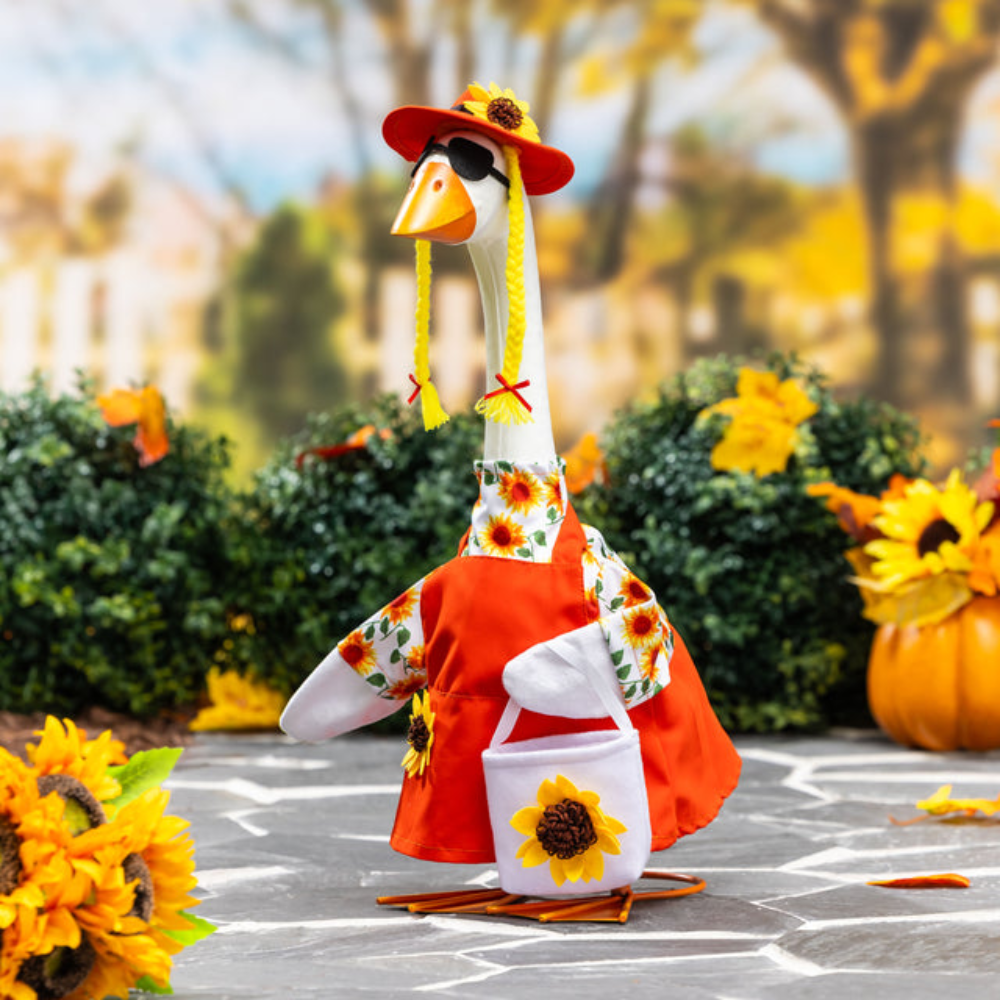 Porch Goose Outfit, Sunflower Dress