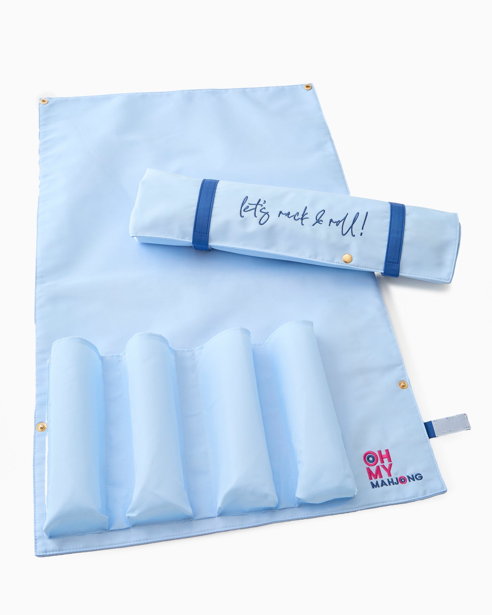 Oh My Mahjong Light Blue Let's Rack & Roll