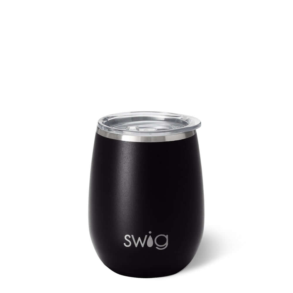 Swig 14oz Stemless Wine Cup Black