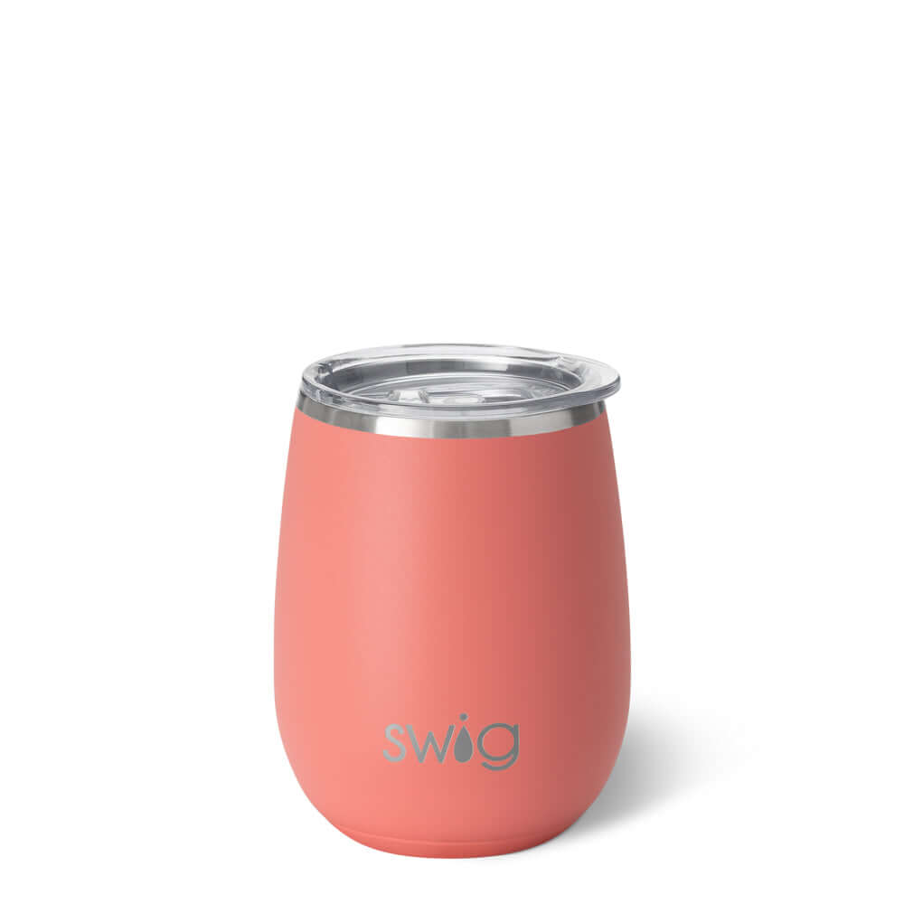 Swig 14oz Stemless Wine Coral