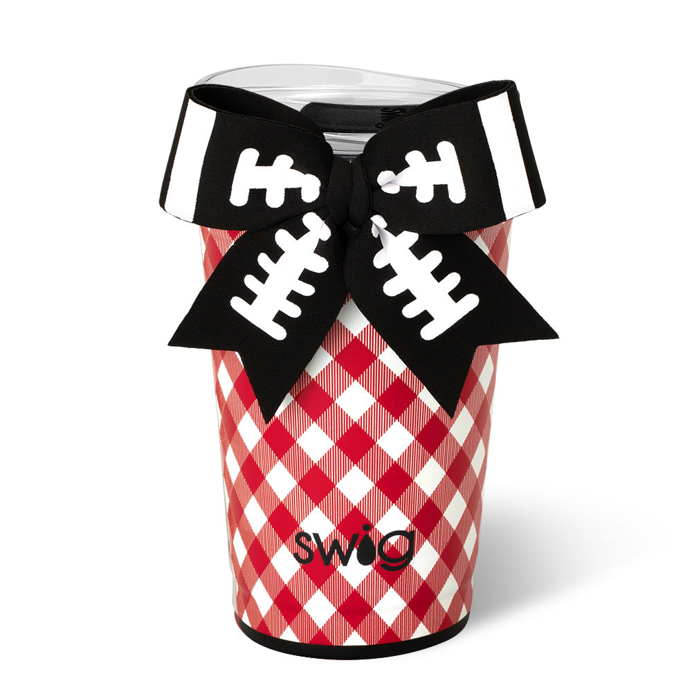 Gameday Party Cup - Gingham Red & Black