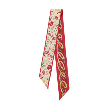 Saturday Silks Chi Omega Skinny Scarf