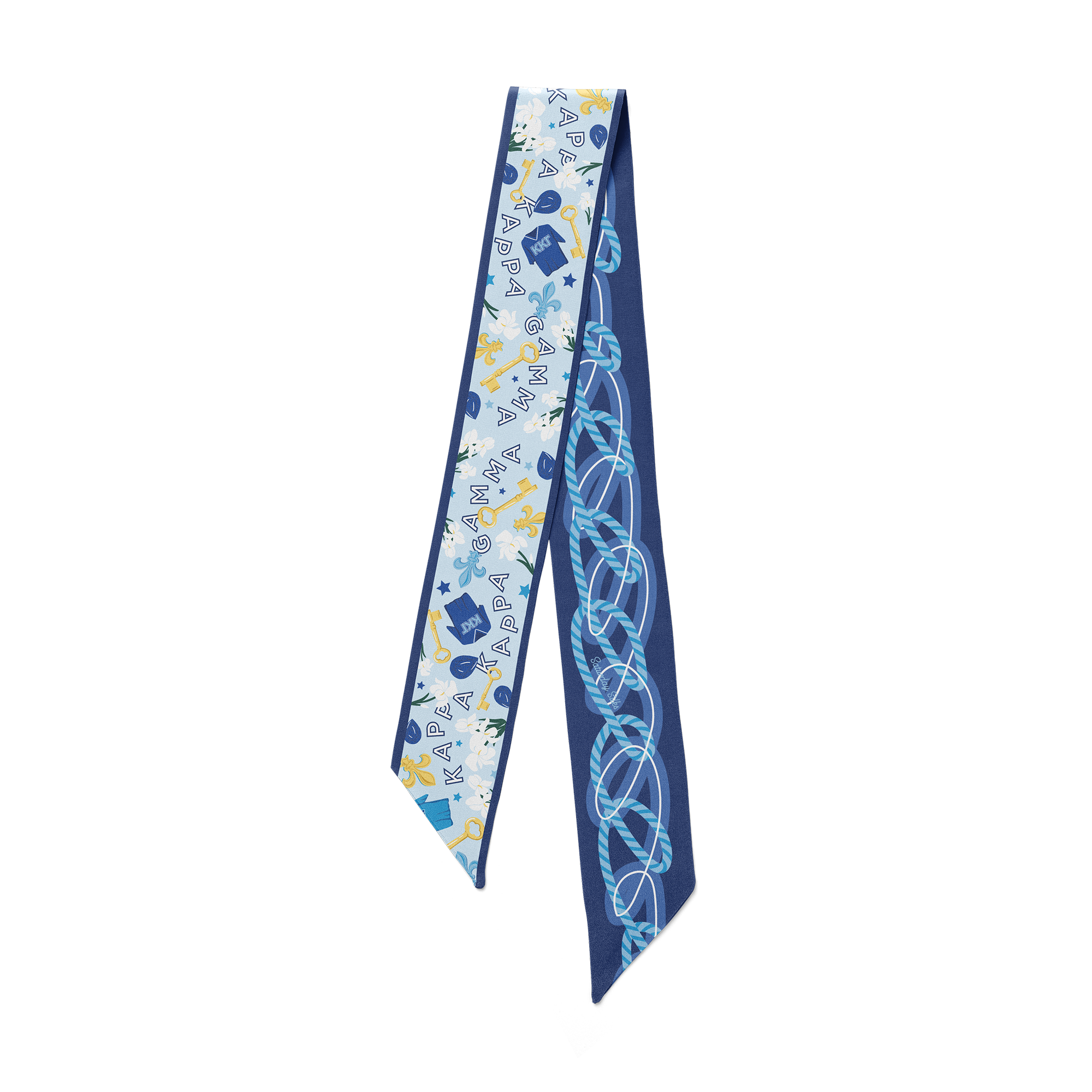 Saturday Silks Kappa Kappa Gamma Skinny Scarf