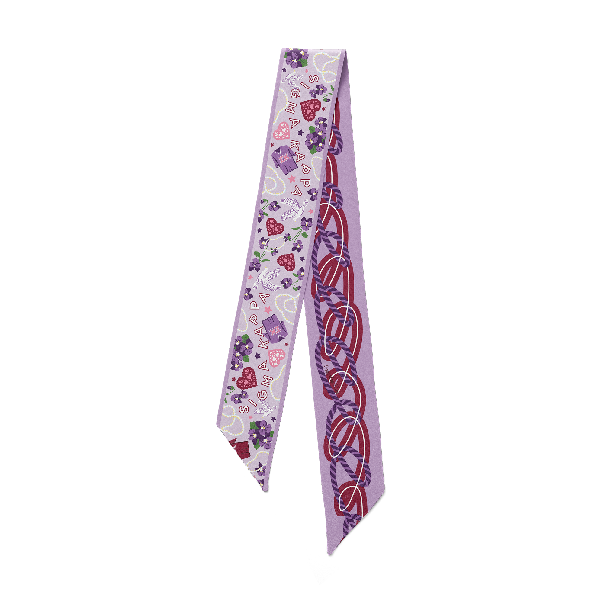 Saturday Silks Sigma Kappa Skinny Scarf