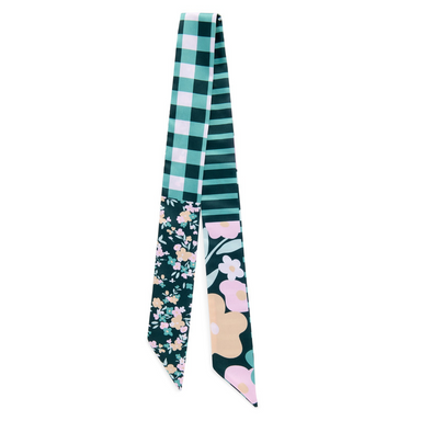 Floral Twilly Scarf - Green