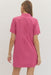 Solid Short Sleeve Mini Shirt Dress