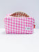 Sorority Gingham Quilted Makeup Bag