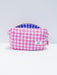 Sorority Gingham Quilted Makeup Bag