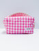 Sorority Gingham Quilted Makeup Bag