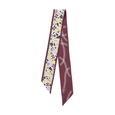 Saturday Silks Mississippi State Bulldogs Twilly Scarf