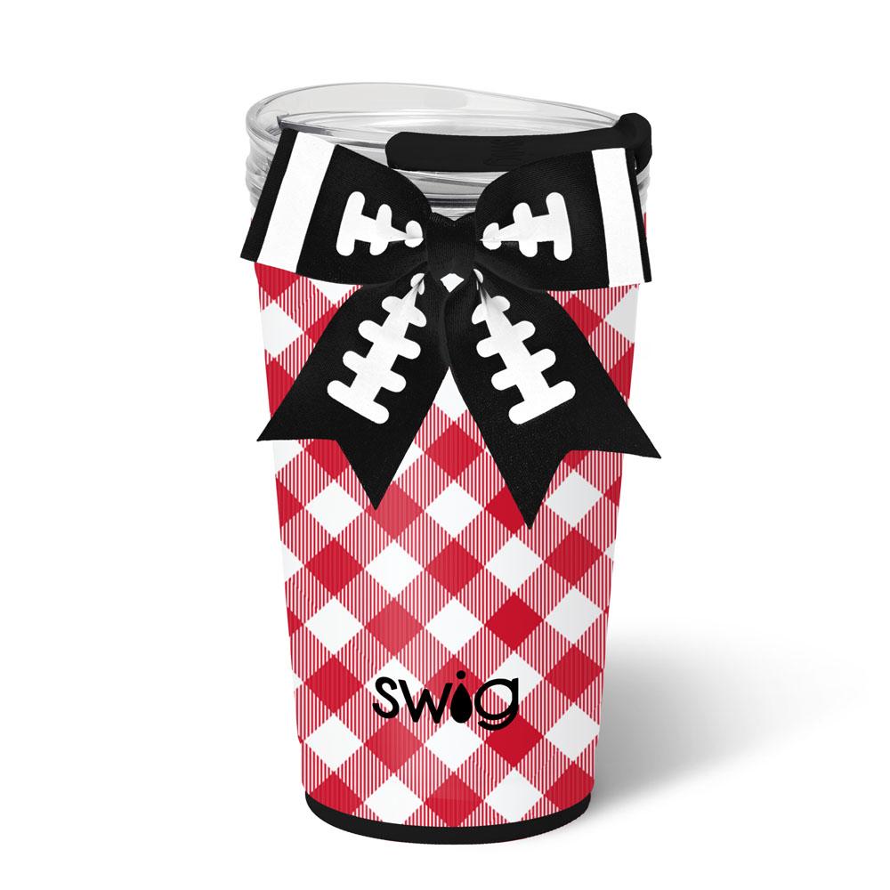Swig Life Gameday Party Cup Gingham Red & Black