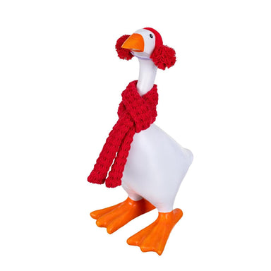 Gordy Goose - Red Scarf & Ear Muffs