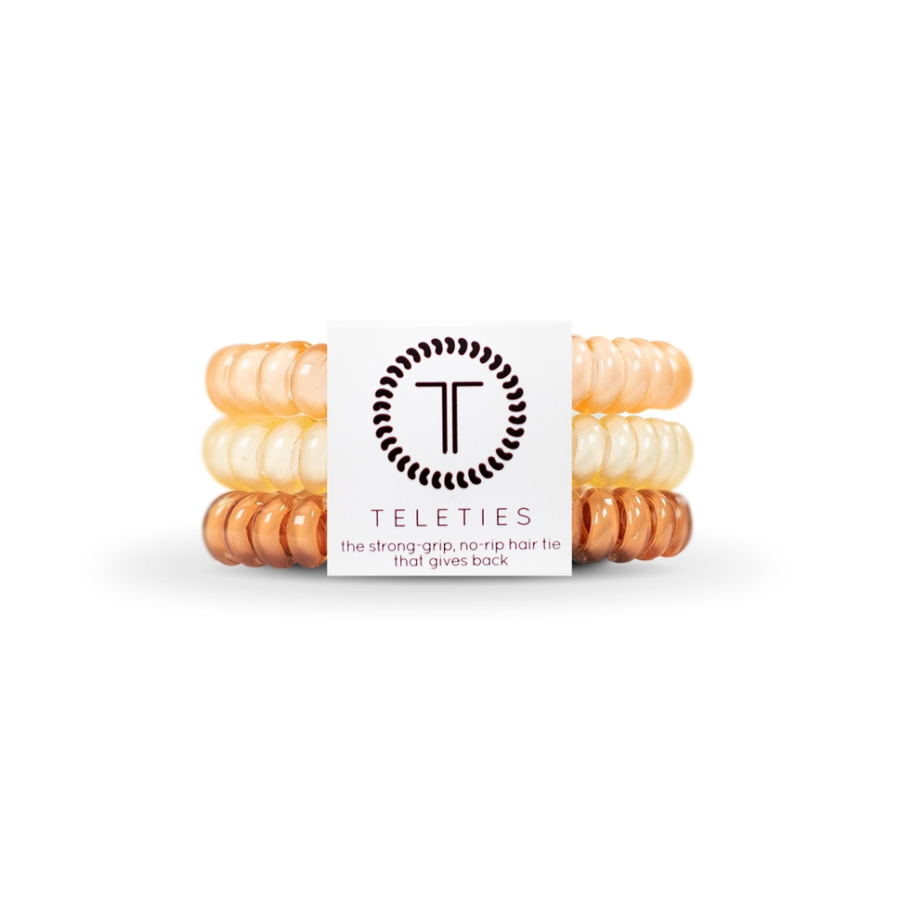 Teleties Spiral Hair Coils Small - For the Love of Nudes Hair Ties