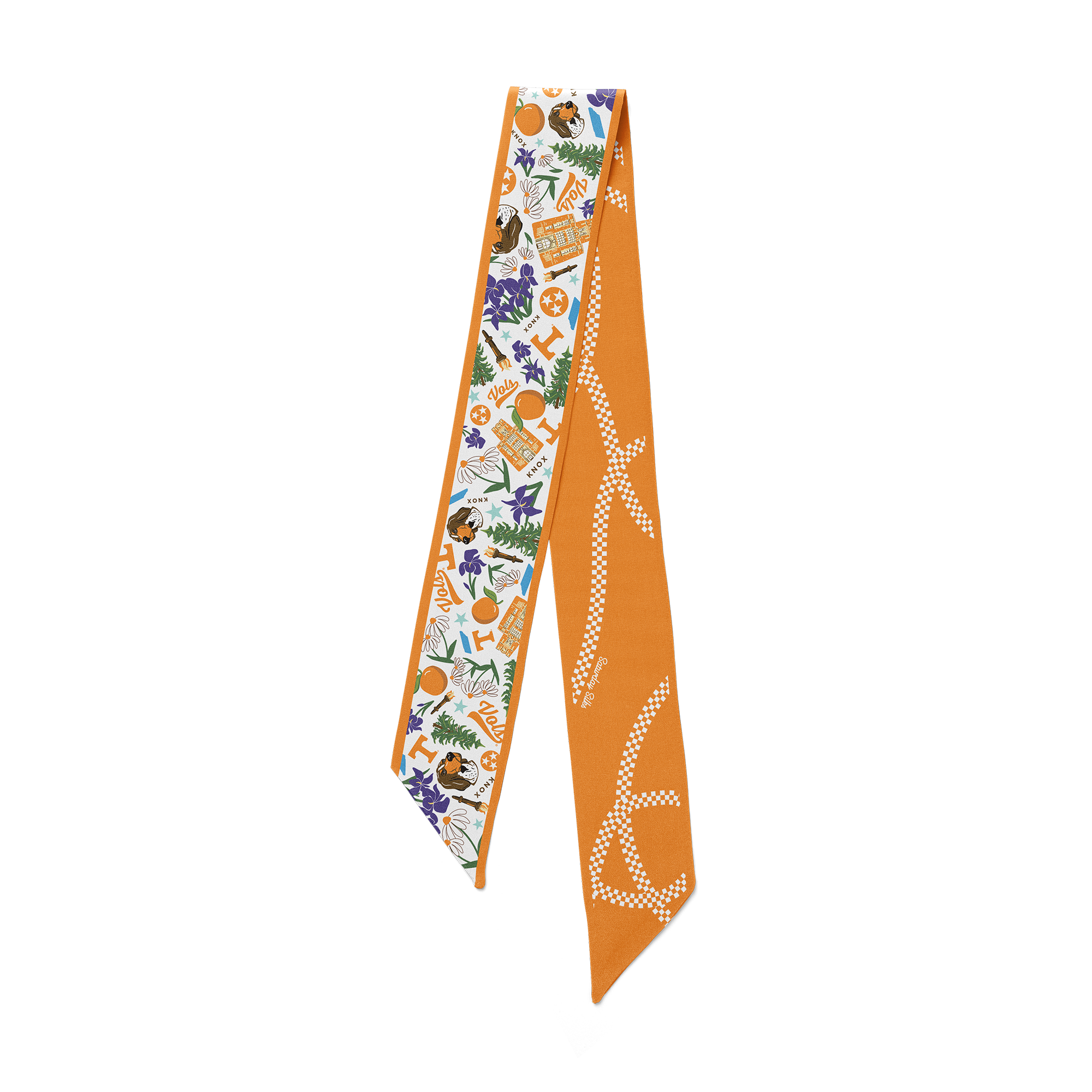 Saturday Silks Tennessee Vols Twilly Scarf