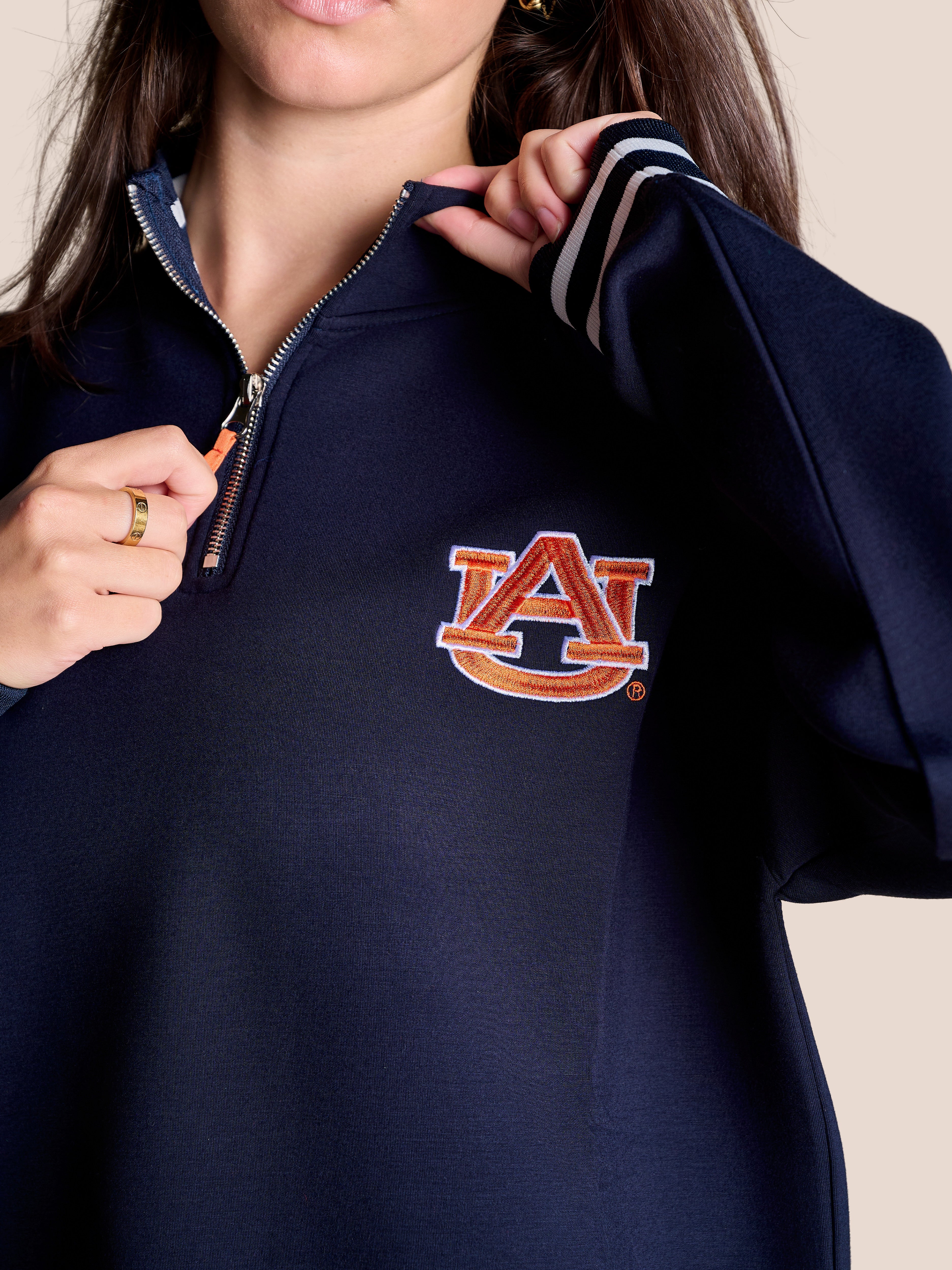 The Auburn Campus Quarterzip Pullover
