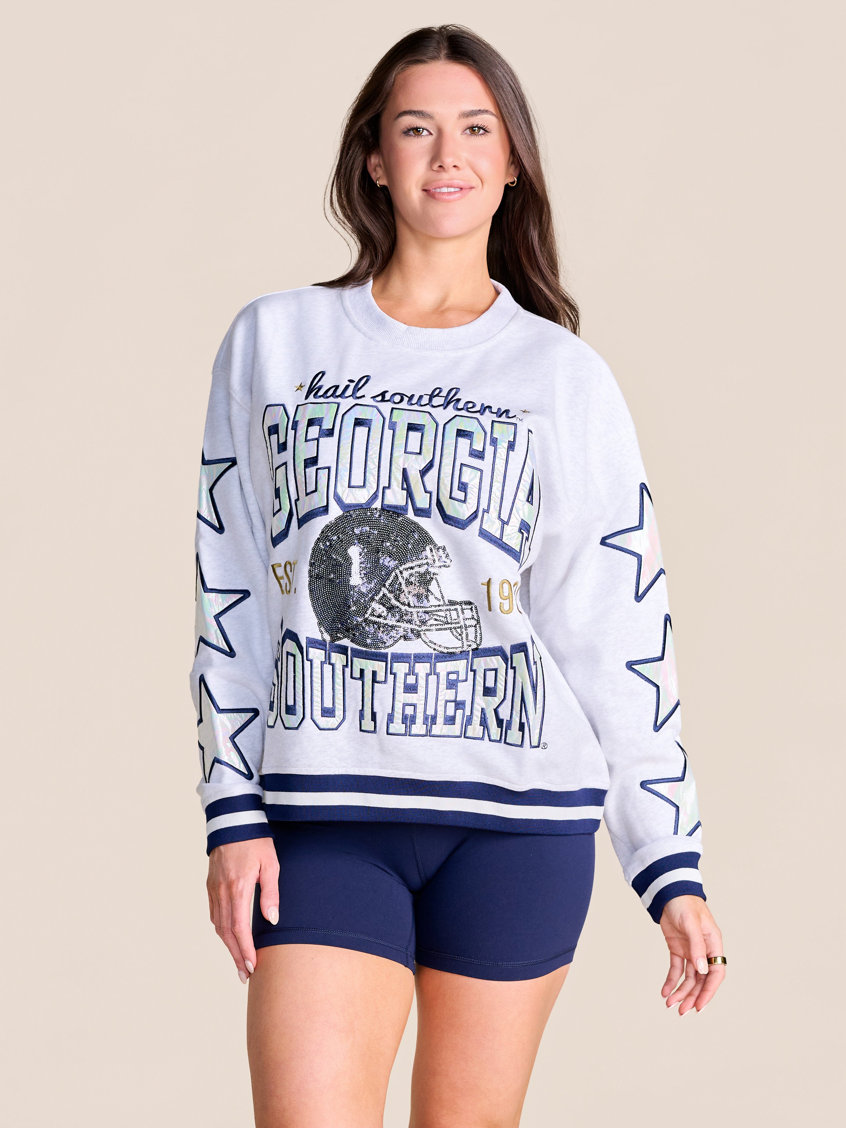 The Georgia Southern Hometeam Heathered Crewneck